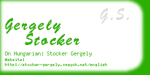 gergely stocker business card